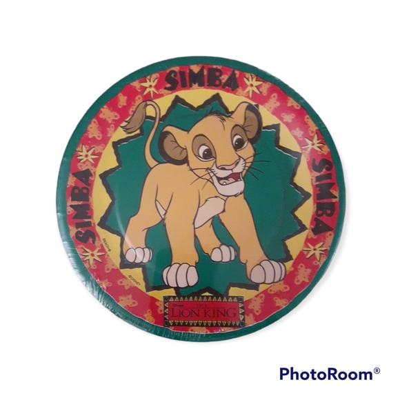 Vintage Simba (Lion King) paper plates 8 ct - Picture 1 of 2